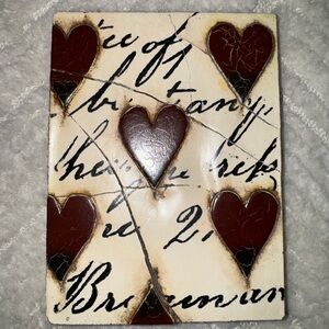 Sid Dickens Memory Block T 01 red hearts with script